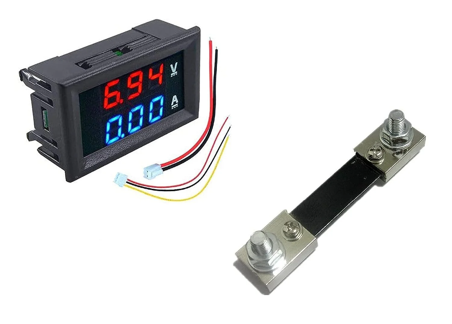 0.28 inch DC 100V 100A LED Digital Ammeter-Voltmeter With Shunt