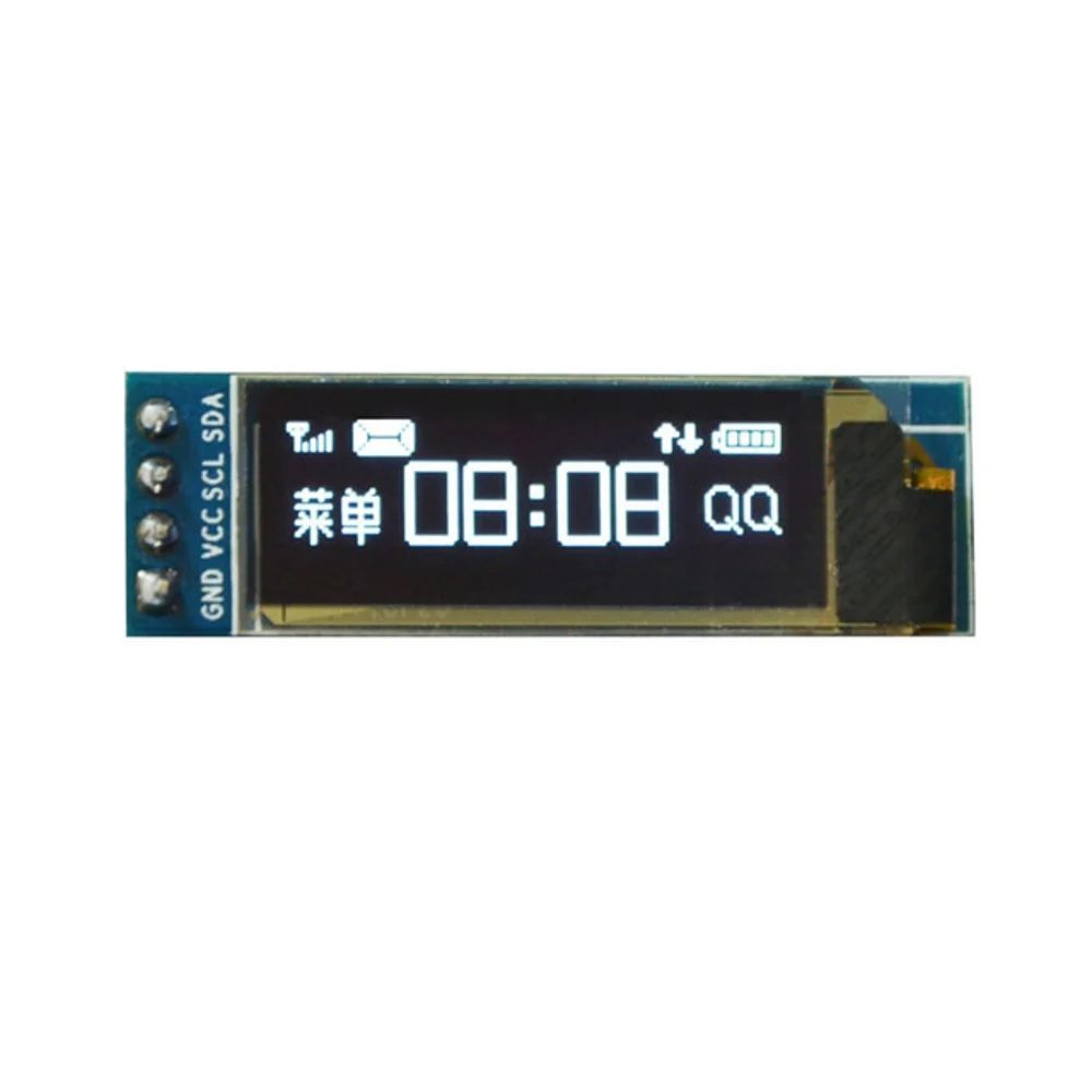 0.91 inch 128×32 I2C/IIC Serial 4 Pin OLED Display Module (GND VCC) – Blue
