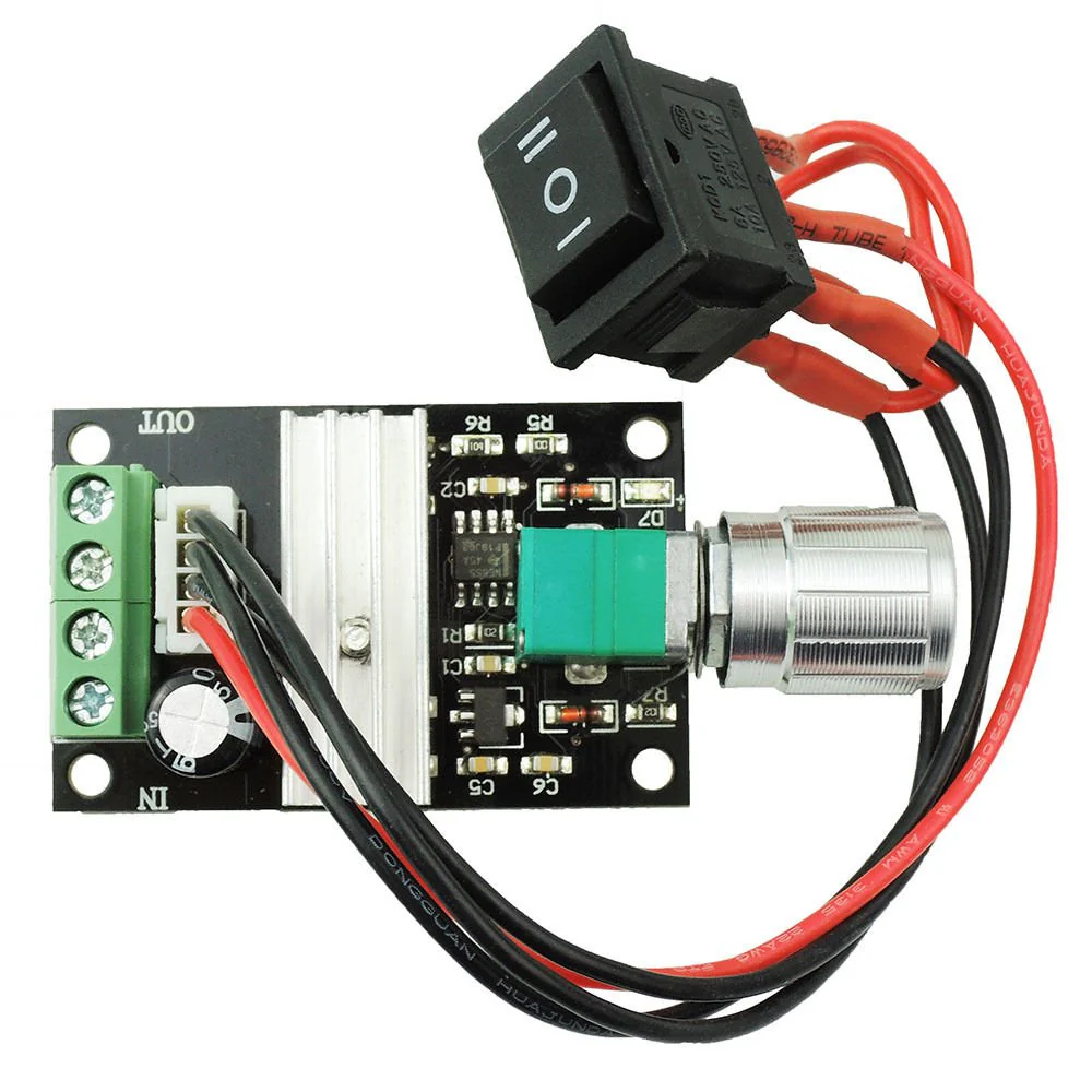 1203BB DC 6V-28V 6V 12V 24V 3A PWM DC Motor Speed Controller Forward Reverse with Switch