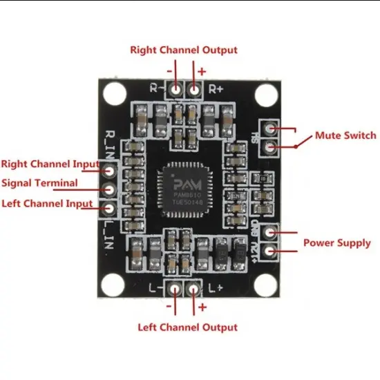 PAM8610 Digital Stereo Class-D Amplifier Board 2x15W Output