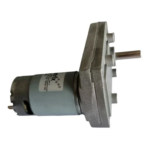 12V DC Rectangular Square Gear / Geared Motor 125 RPM – High Torque