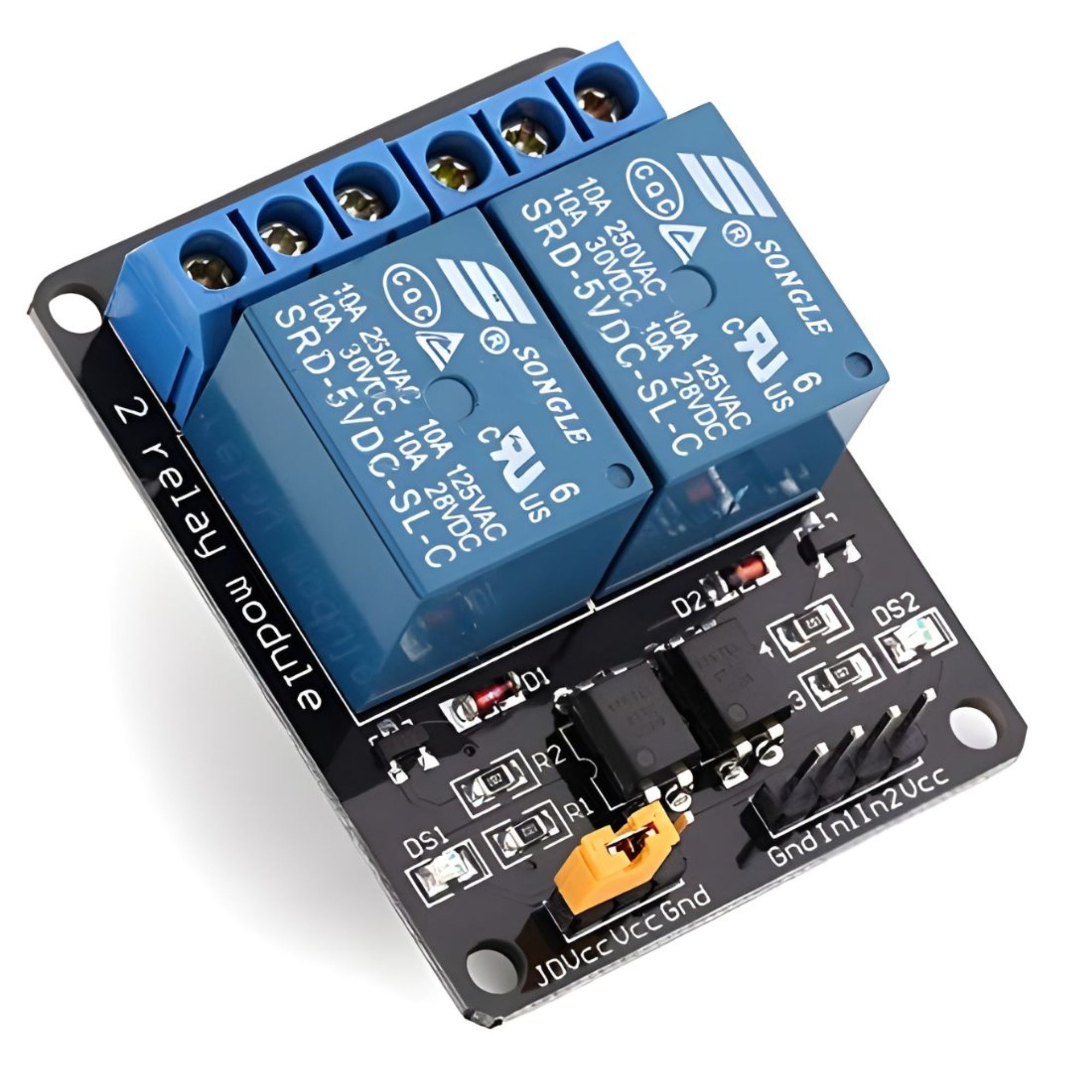 12V Dual Channel Relay Module with Optocoupler