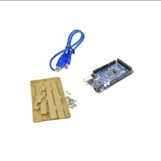 Arduino Mega 2560 Atmega2560-16au + Cable for Arduino Mega 2560 + Transparent acrylic case for Arduino Mega 2560