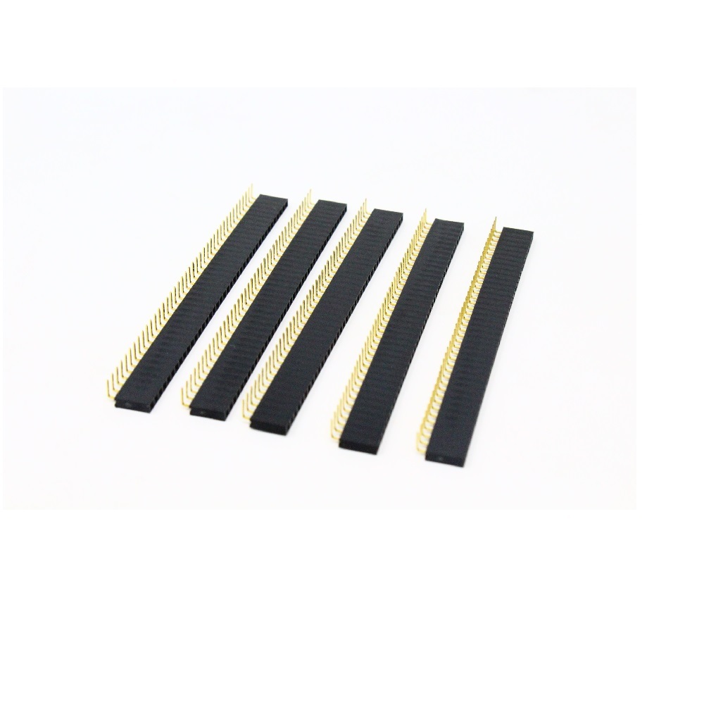 1×40 Right Angle Female Berg Strip Connector – 2.54mm Pitch