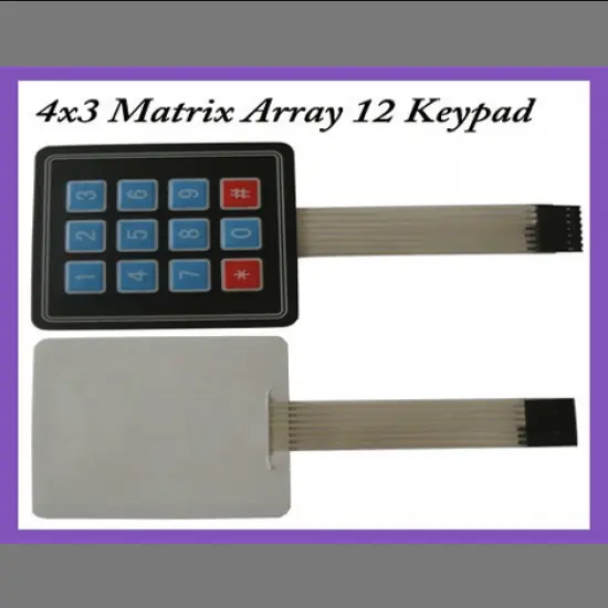 4X3 Matrix Keypad - Membrane type