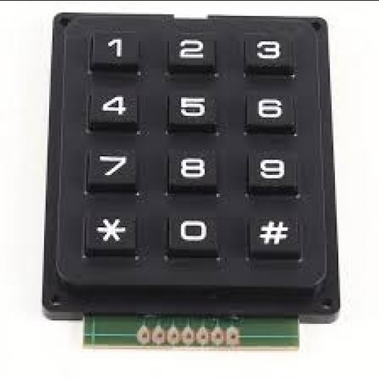 3X4 12-key Keyboard / Keypad Telephone Style – Black