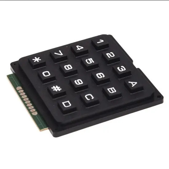 4×4 Matrix 16 Keyboard Keypad Telephone Style - Black