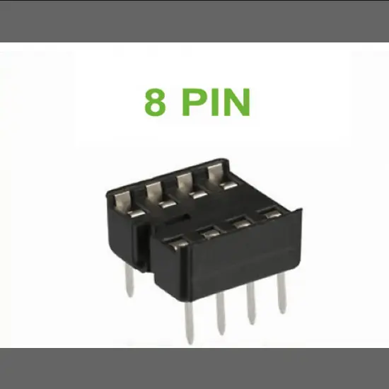 8 Pin DIP IC Base Socket (Pack of 5)