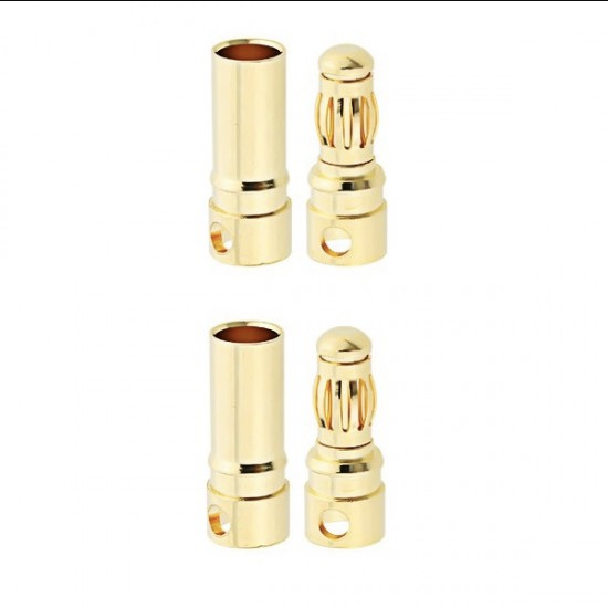 4mm Gold Connectors Male-Female Pairs
