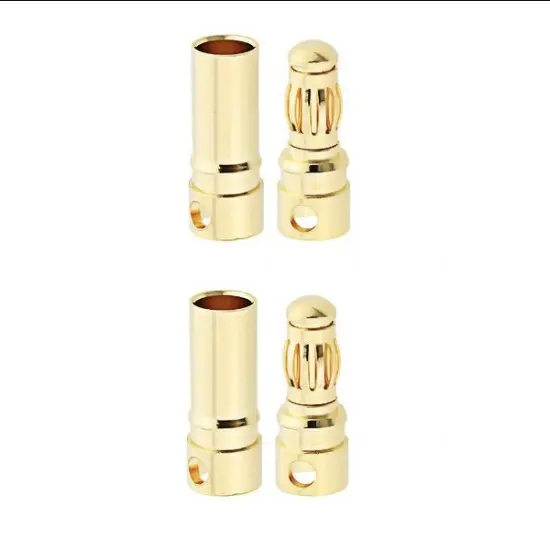 4mm Gold Connectors Male-Female Pairs