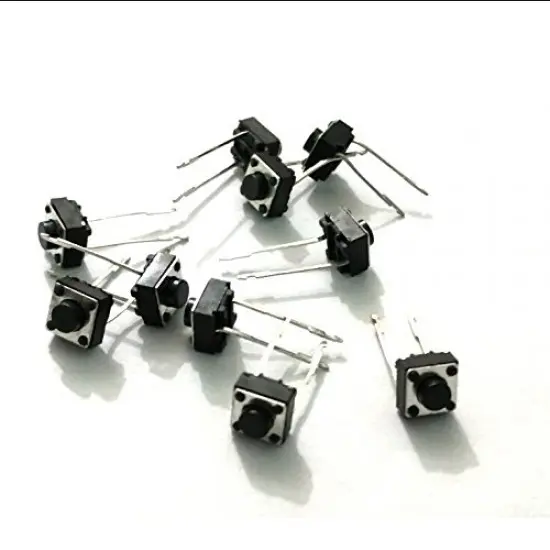 2 Pin Tactile Switch micro - Push to ON button (Pack of 10)