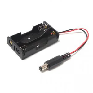 2 x 1.5V AA Battery Holder with DC 2.1 Power Jack for DIY Projects