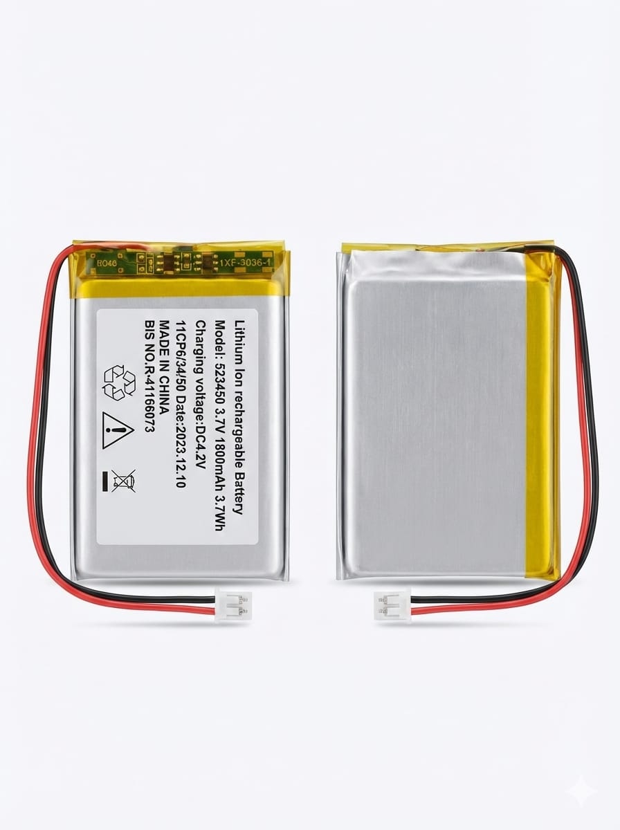 3.7V 1800mAh Lithium-Ion Rechargeable Battery