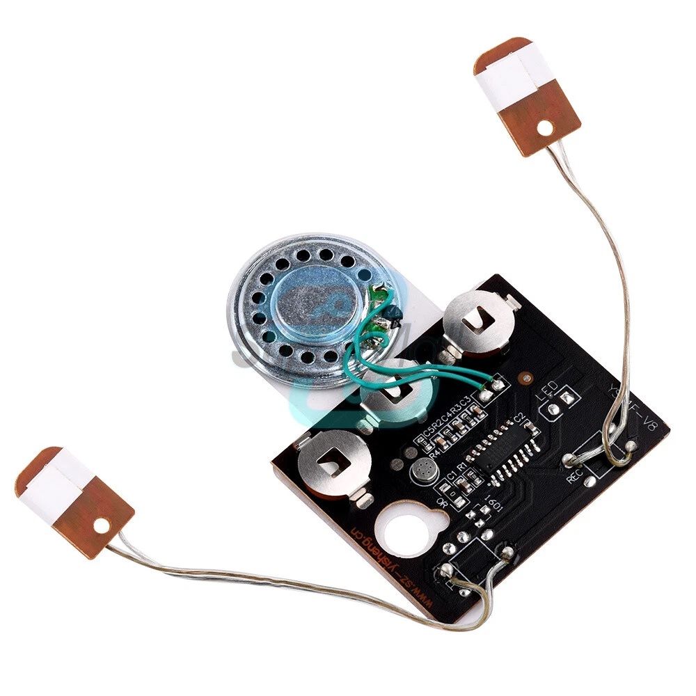 30S Sound Voice Music Recorder Board Photosensitive Wired Double button control Programmable Chip Audio Module For Greeting Card DIY