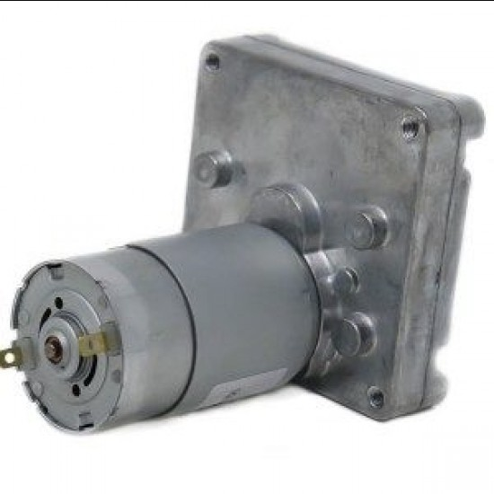 12V DC Square Gear / Geared Motor 60 RPM - High Torque