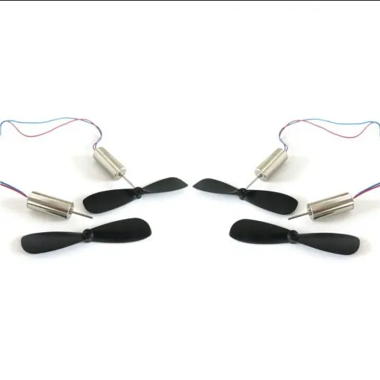 3.7V 7x16mm Magnetic Micro Coreless Motor with Propeller 48000 RPM (Set of 4)