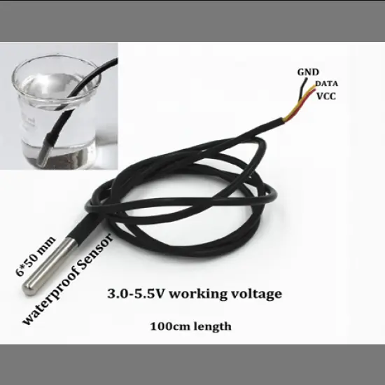 DS18B20 Waterproof Digital Temperature Sensor Probe 100cm - Good quality