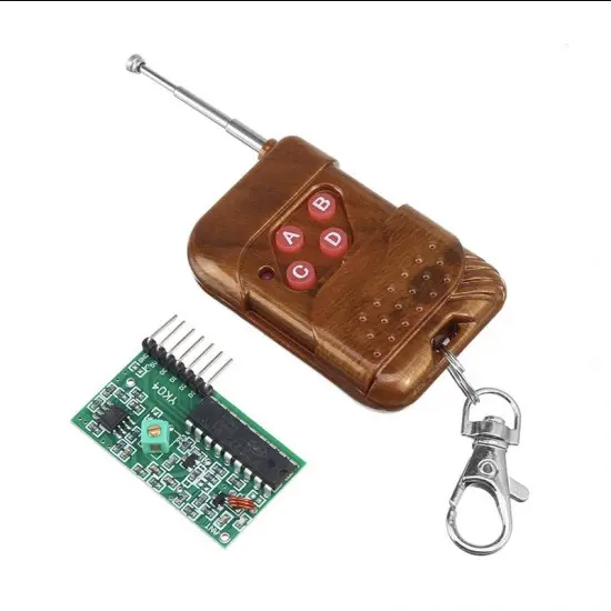 4 Channel Wireless Four Button Remote Control Transmitter Receiver Module (Mode: Non Locking)