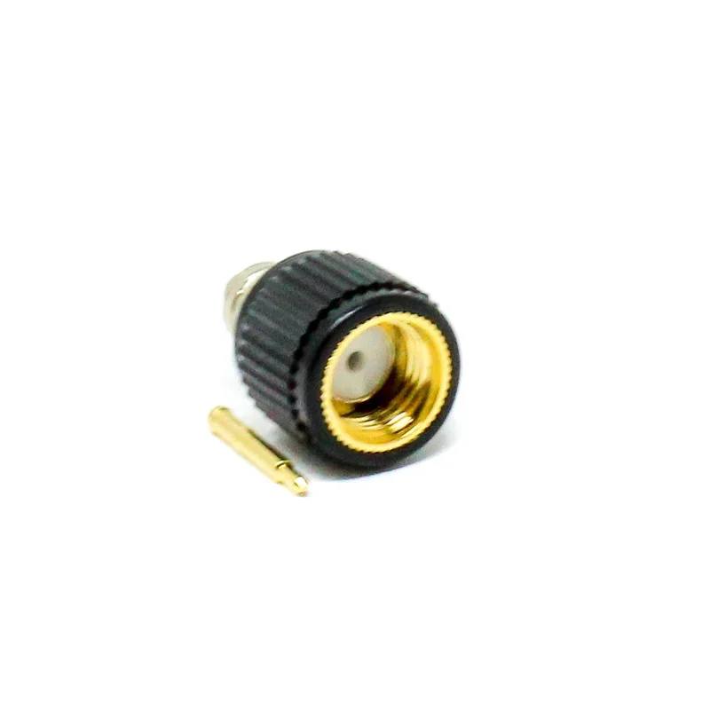 50 Ohm Male SMA Connector Black Plastic Shell Solder Type