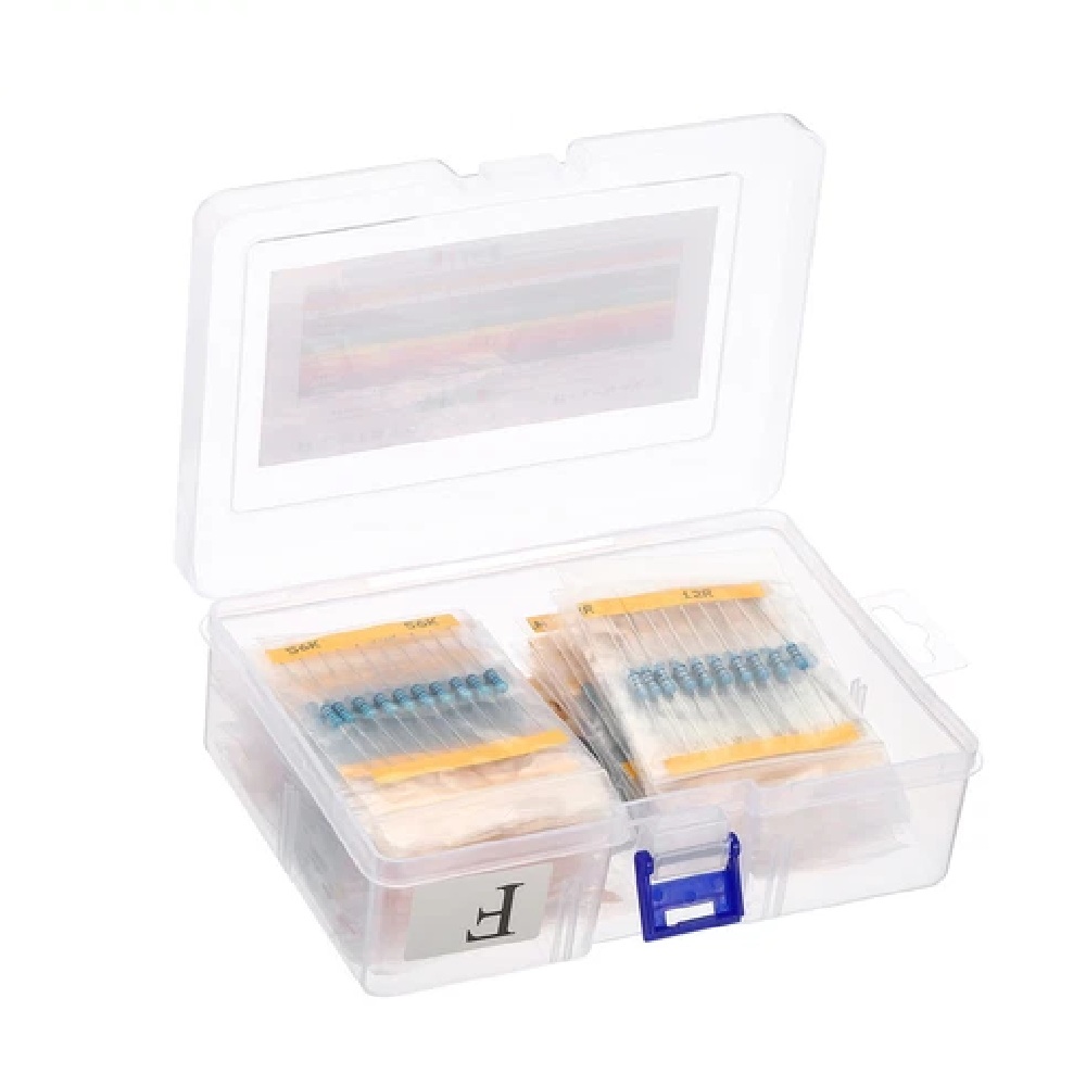500Pcs Metal Film Resistors Kit – 50 Resistance Values 1/2W 1% Tolerance