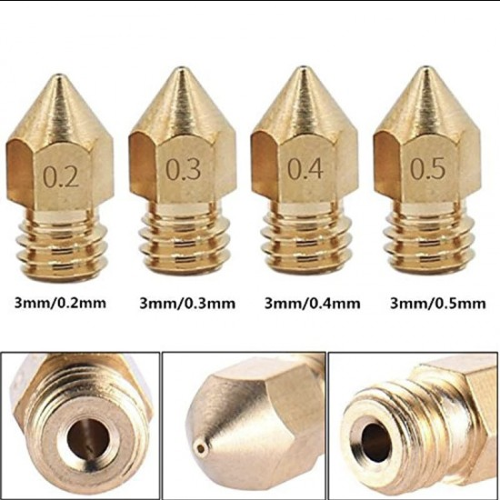 0.3mm Extruder Brass Nozzle - 3D Printer