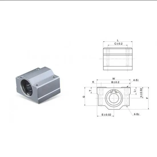 SC8UU 8mm Linear Motion Ball Bearing Slide Block – CNC & 3D Printer Linear Shaft Support