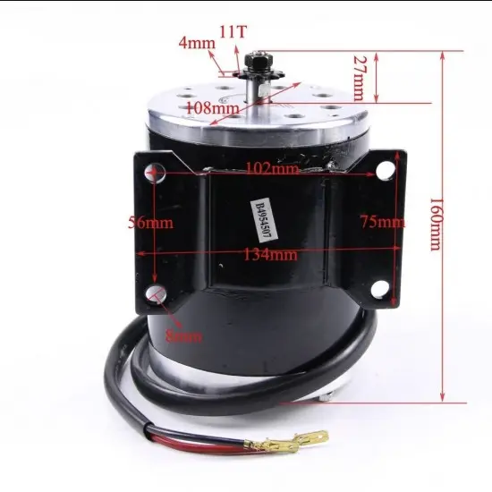 500W 24V DC 2500 RPM Motor for Scooter E-Bike Go-Kart Mini-Bike E-ATV MY1020