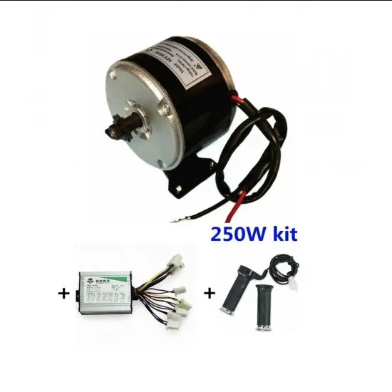 MY1016 24V 250W 2650 RPM Motor, Motor Controller, Throttle - DIY Electric Bicycle Kit