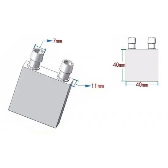 Water Cooling Head Water Cooling Plate 40*40mm