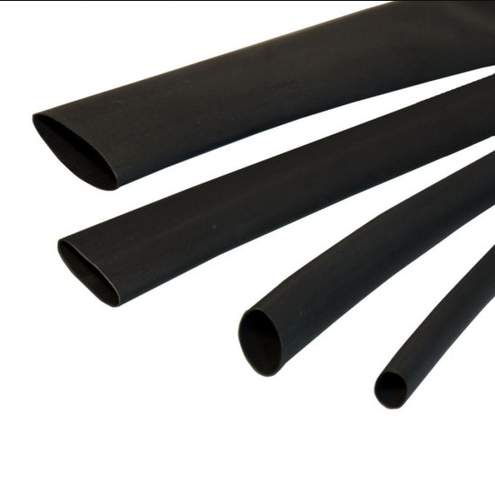 Heat Shrink Sleeve 25mm Black 1meter Industrial Grade (HST)