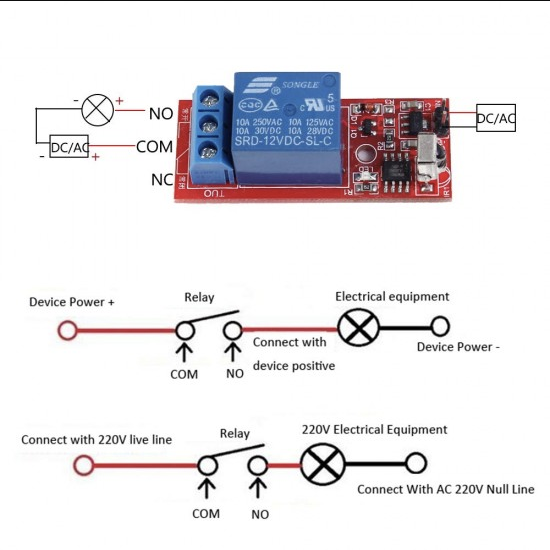 DC 12V 1 Channel Relay Module Infrared IR Remote Switch Control