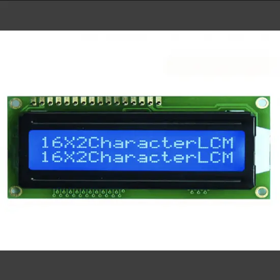 16x2 LCD Display Blue LED Backlight