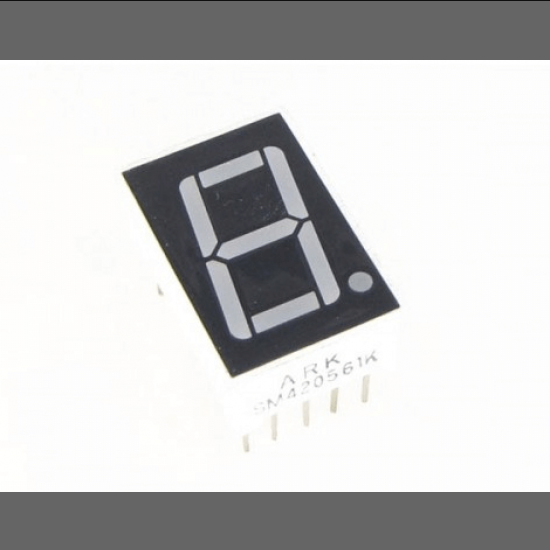 1 inch Seven Segment Display Red - Common Anode (Pack of 5)