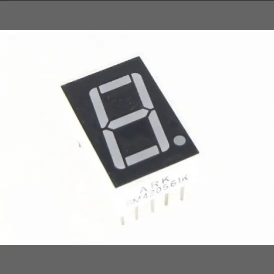 1 inch Seven Segment Display Red - Common Anode (Pack of 5)