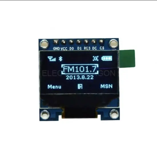0.96 inch OLED Display Module Blue SPI/I2C 128x64 - 7 Pin