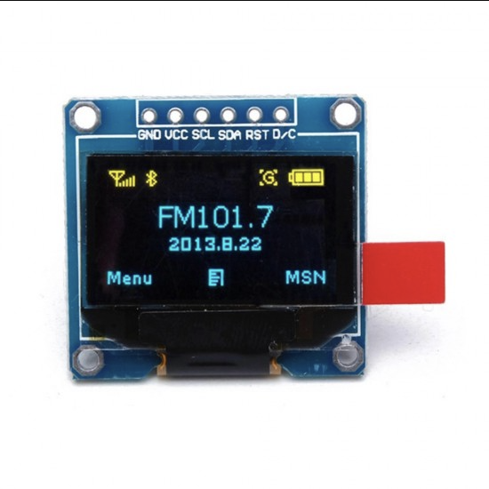 0.96 inch OLED Display Module SPI/I2C 128x64 - 6 Pin (Yellow Blue)