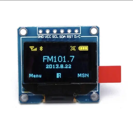 0.96 inch OLED Display Module SPI/I2C 128x64 - 6 Pin (Yellow Blue)