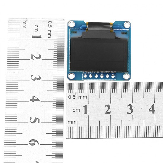 0.96 inch OLED White Display Module SPI/I2C 128x64 - 6 Pin