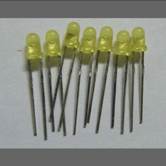 3mm Yellow LED Diffused (Pack of 10)