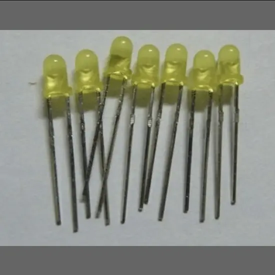 3mm Yellow LED Diffused (Pack of 10)