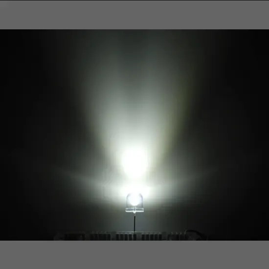 White LED 10 mm - 5 units