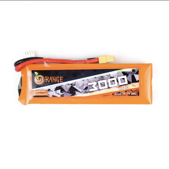 3000mAh 3S 30C/60C (11.1 V) Orange Lithium Polymer Battery Pack (LiPo)