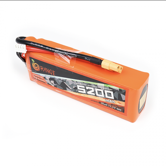 5200MAH 3S 40C/80C (11.1V) Orange Lithium Polymer Battery Pack (LiPo)