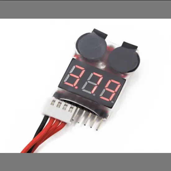 LiPo Battery Voltage Tester with Buzzer Alarm 1-8S