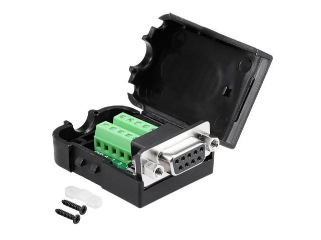 DB9 Female Screw Terminal to RS232 RS485 Conversion Board with Shell and Nut