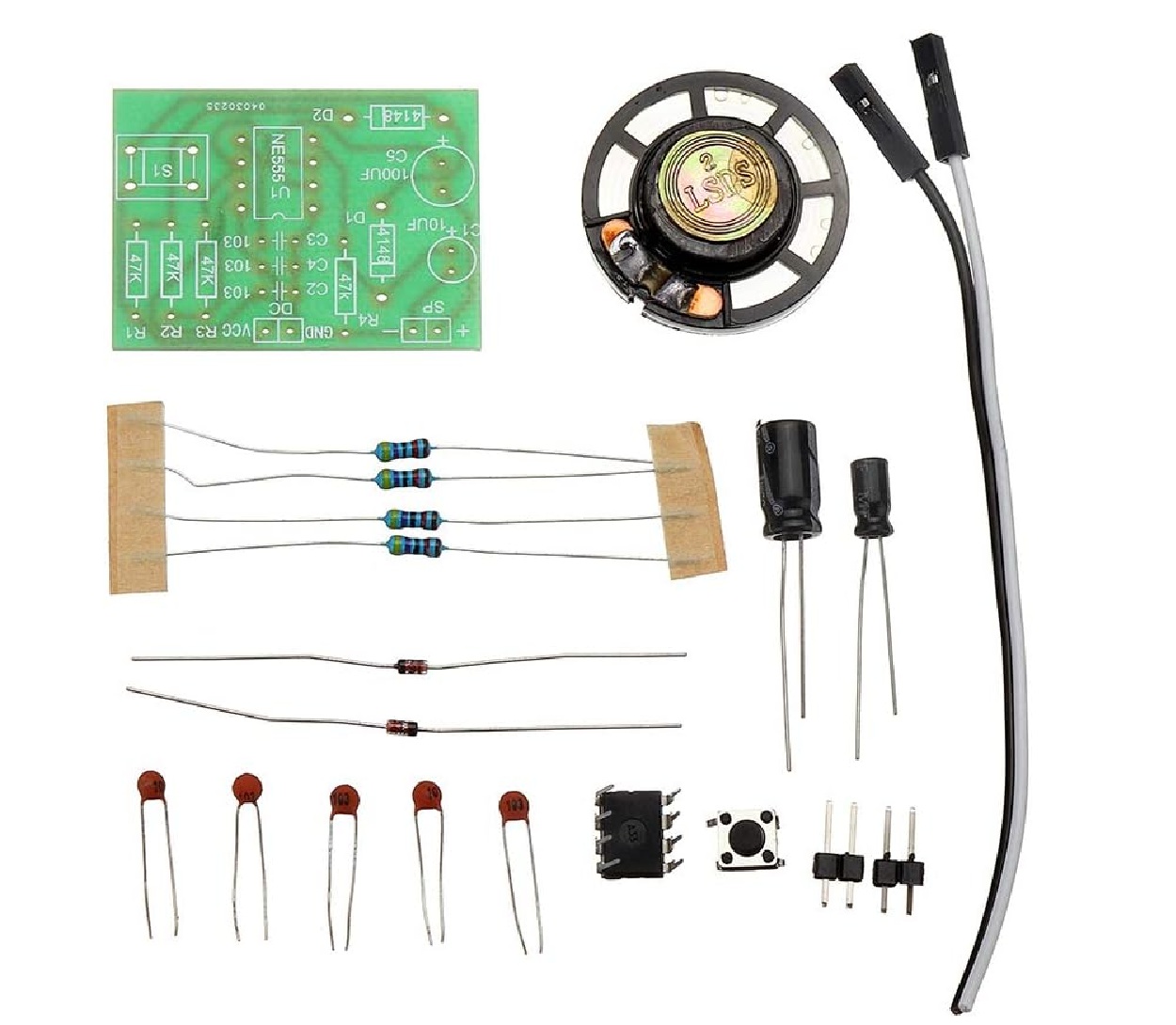 DIY NE555 Ding Dong Bell Doorbell Module Kit – Electronic Music Production Training Kit