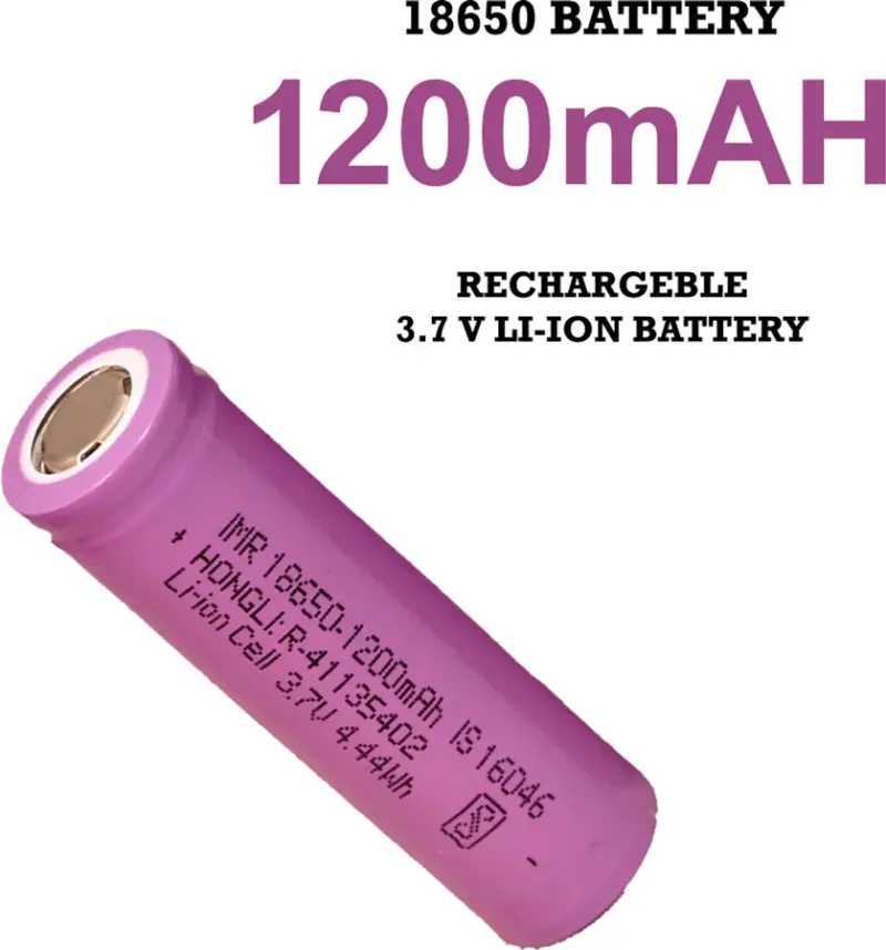 18650 1200mAh 3.7V Rechargeable Lithium-Ion Battery - Image 2