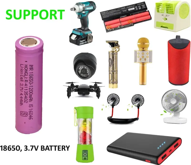 18650 1200mAh 3.7V Rechargeable Lithium-Ion Battery - Image 3