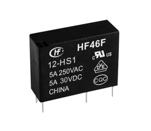 Hongfa HF46F Series 5A SPST 12VDC Sealed Subminiature Intermediate Power Relay