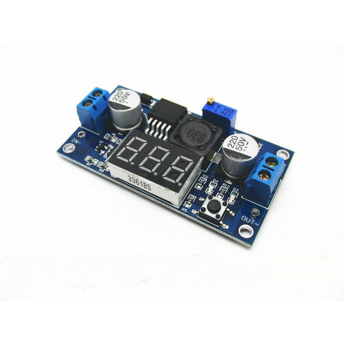 LM2596 2A DC-DC Buck Step-down Converter Module DC 4.0-40V to 1.3-37V with LED Voltmeter